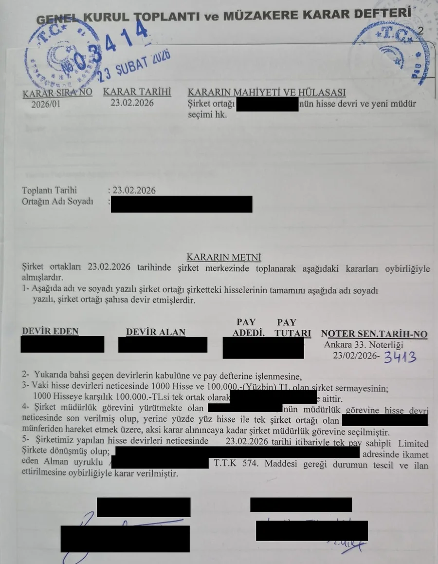 Yönetim Kurulu / Genel Kurul Kararları Yönetim Kurulu / Genel Kurul Kararları