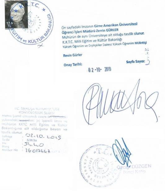 Kuzey Kıbrıs'tan Diploma